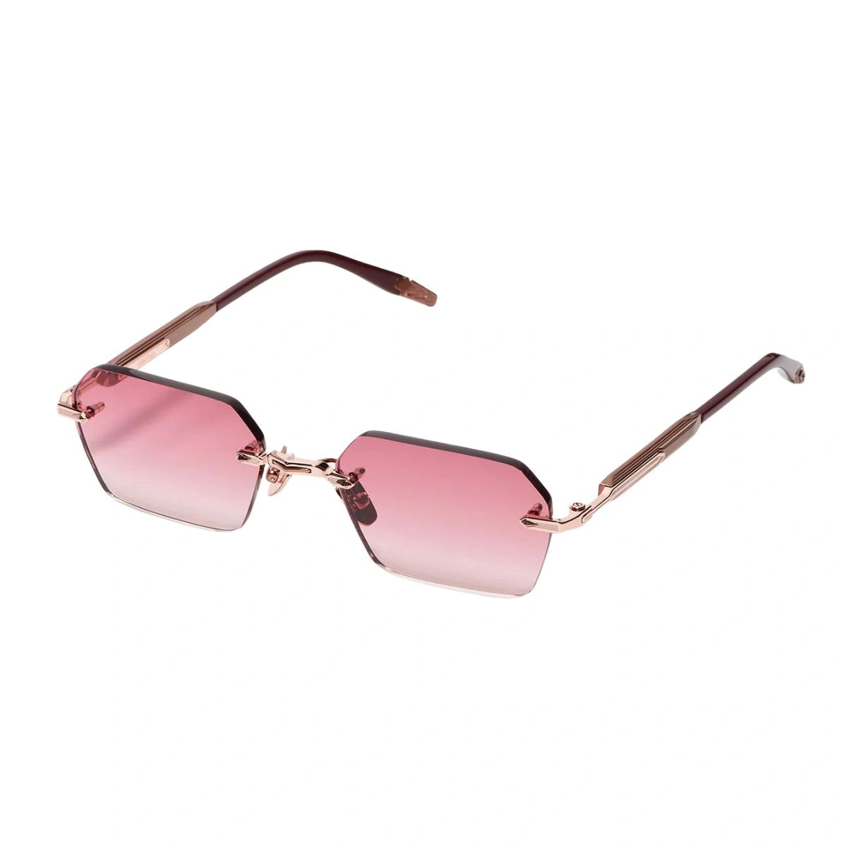 Authentic John Dalia R03 C460 Rose Gold Rimless Designer Sunglasses