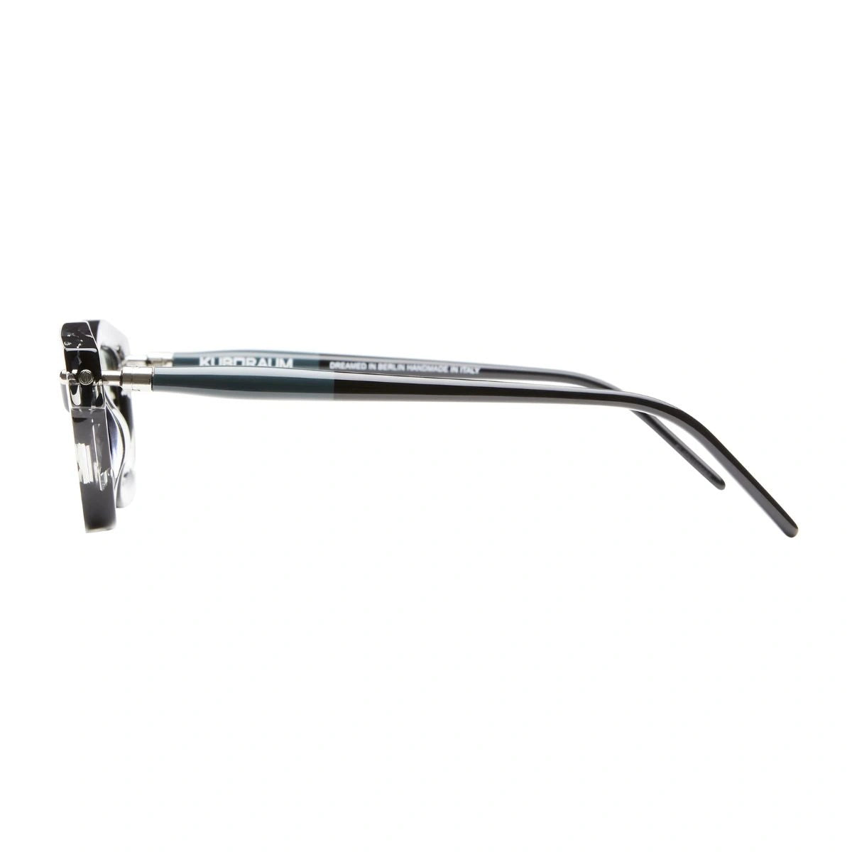 Handcrafted Italian Kuboraum P25 WHM sunglasses with green lenses