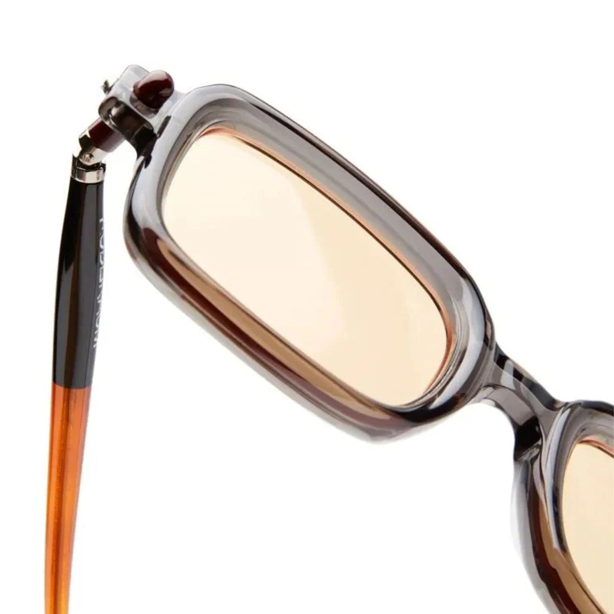 Kuboraum P2 GRY stylish square shades with orange tinted lenses