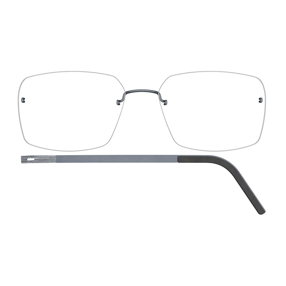 Buy Lindberg Spirit Titanium eyewear 2553 EEU16 online in India, featuring a sleek rimless rectangle design in matte navy blue, ideal for all-day comfort at optorium.