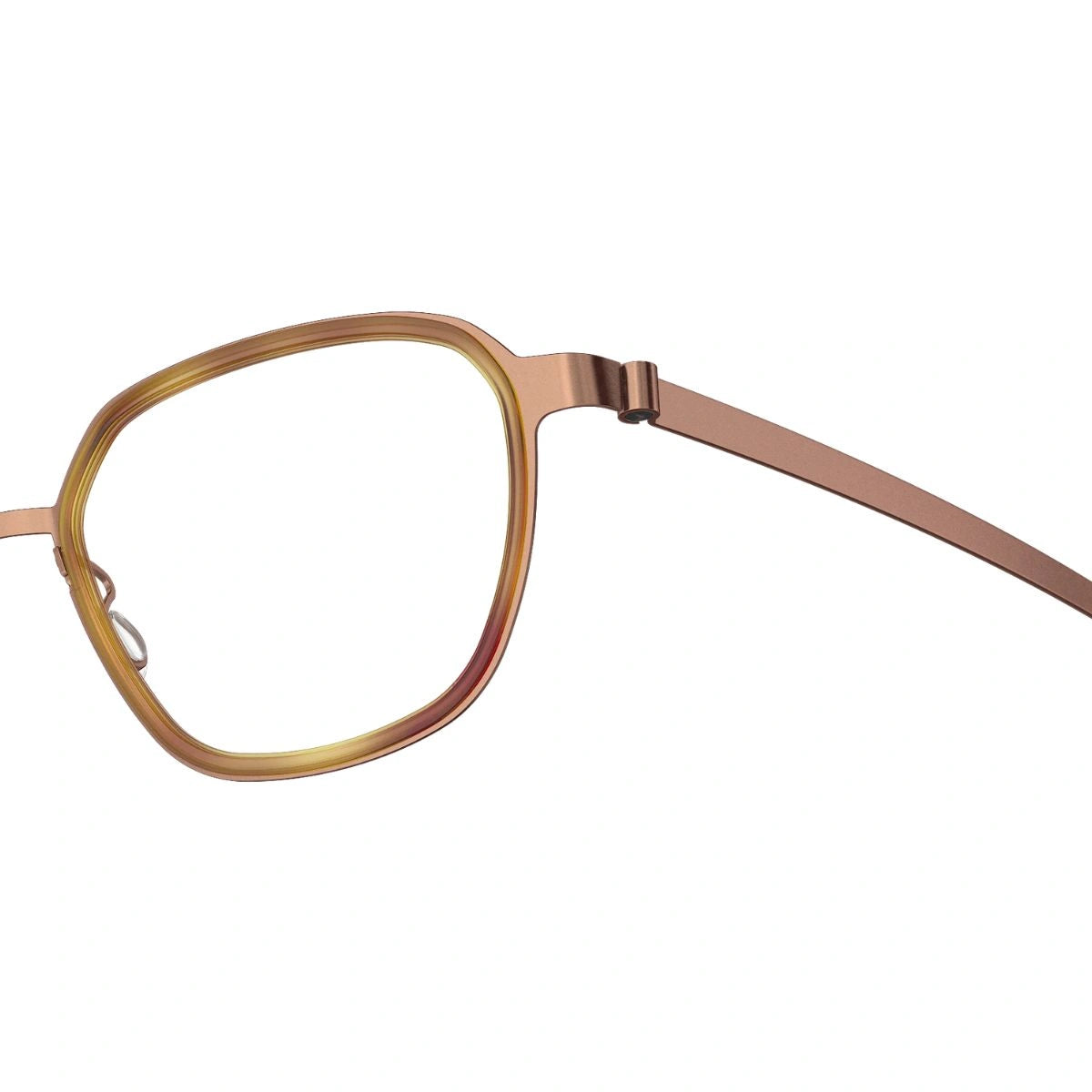 Stylish LINDBERG Strip Titanium 9772 PU12 square prescription eyewear