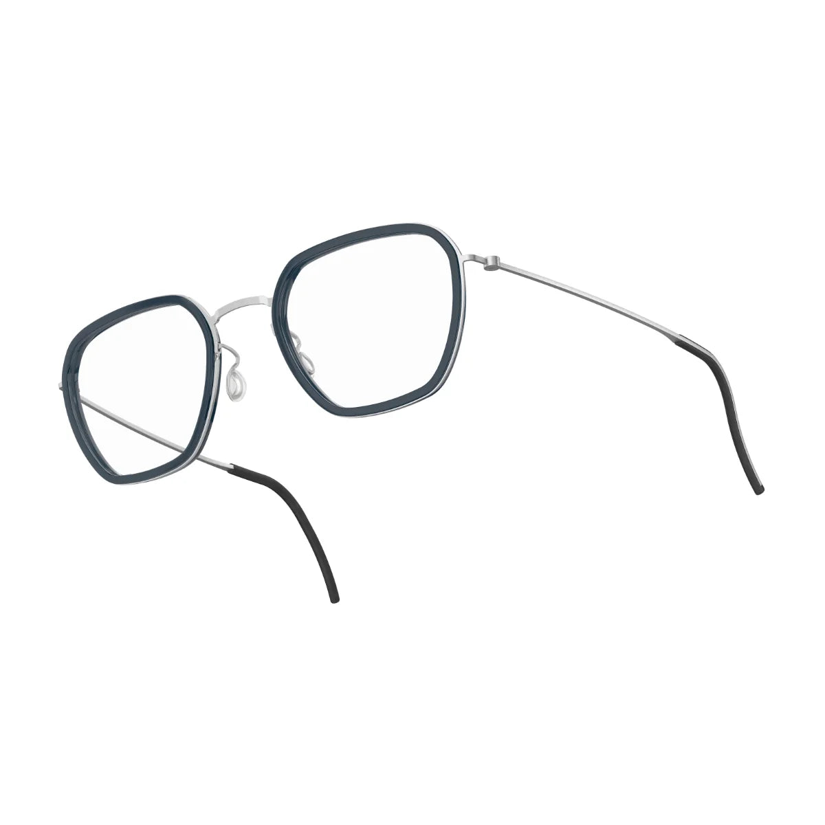 Lindberg square optical frame 5810 05 with navy blue inner rim online in India – Optorium