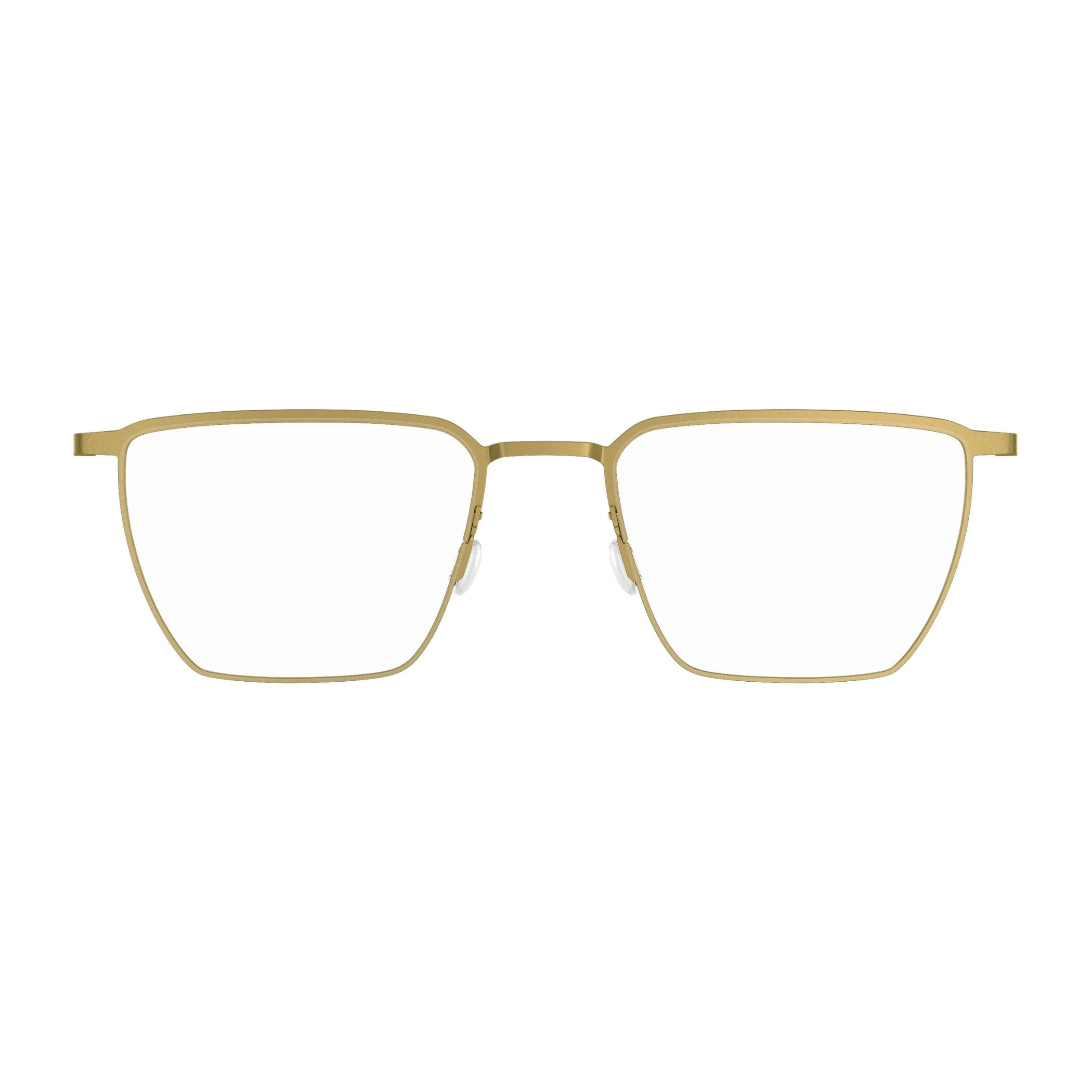 LINDBERG 4256 109 pale gold square titanium eyeglasses for unisex wear
