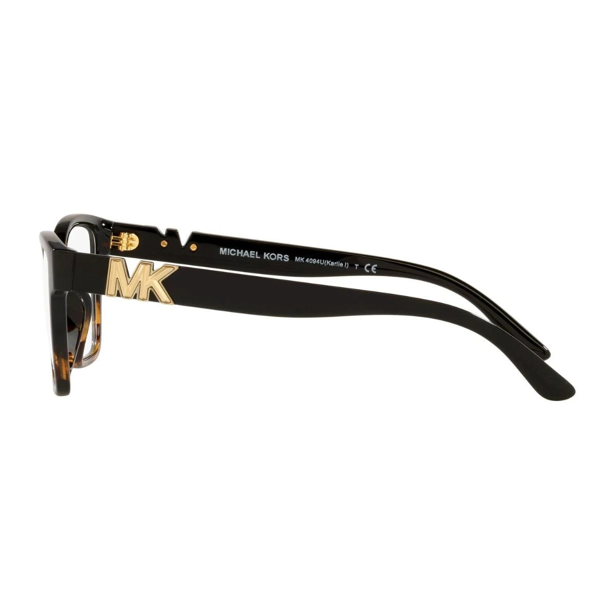 Michael Kors black acetate temples with MK logo optical frame MK 4094U 3912 at Optorium