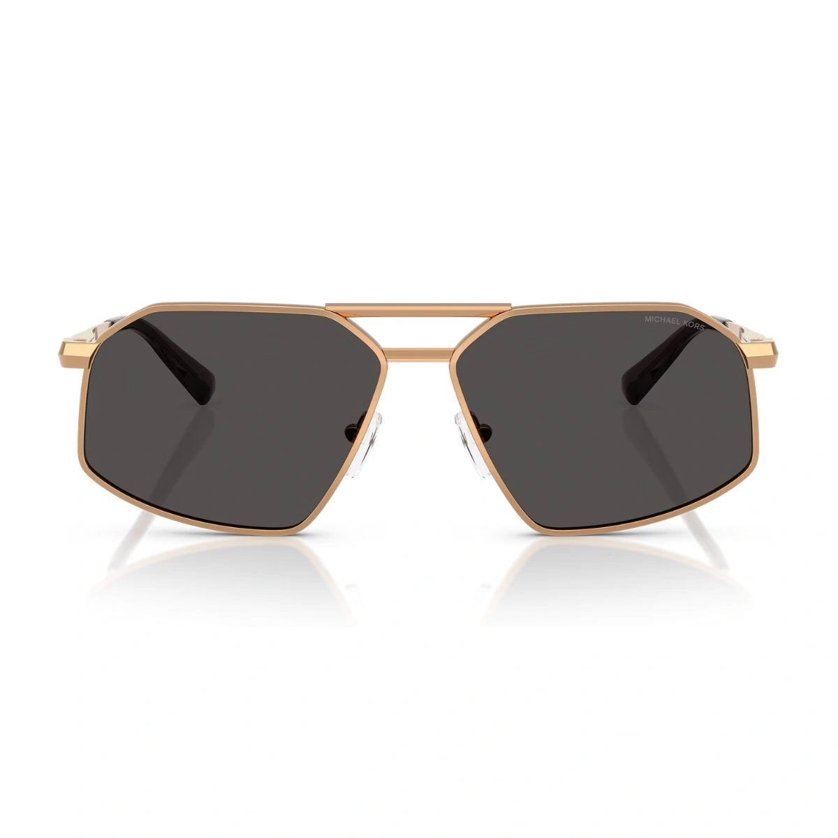 Luxury Michael Kors Mar Vista Beige Gold Geometric Sunglasses MK1167