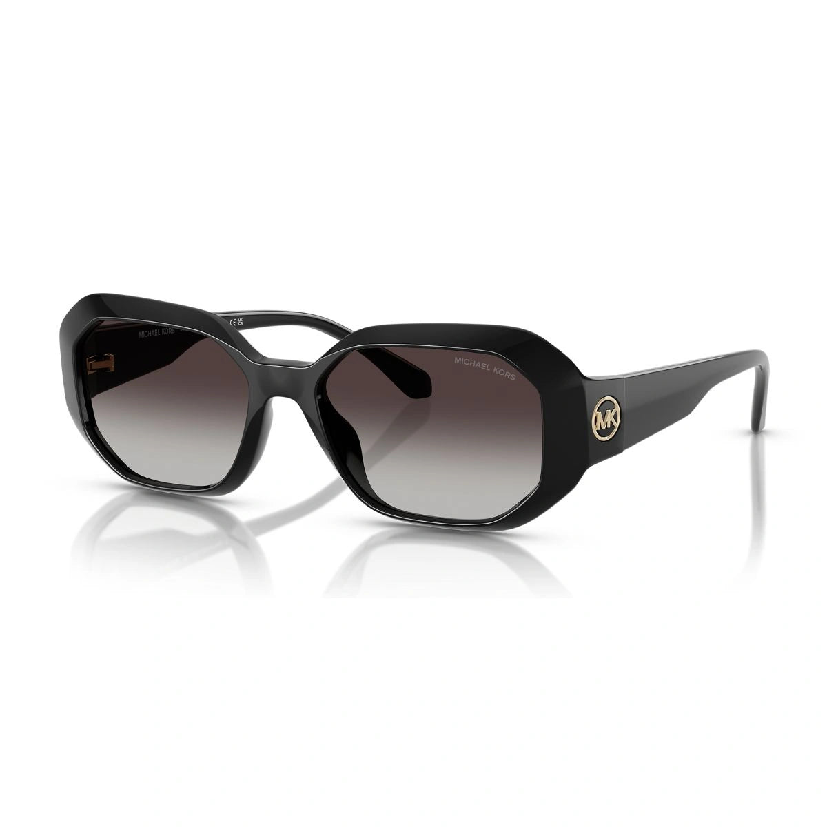Authentic Michael Kors women's black designer sunglasses with MK logo temples