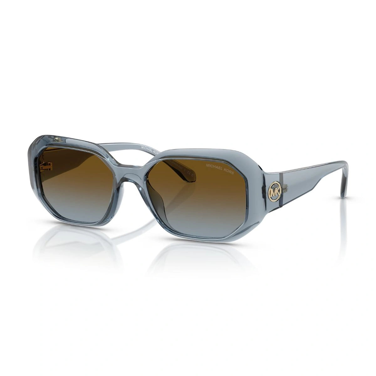 Transparent Blue Michael Kors MK2240U Brown Gradient Women's Sunglasses