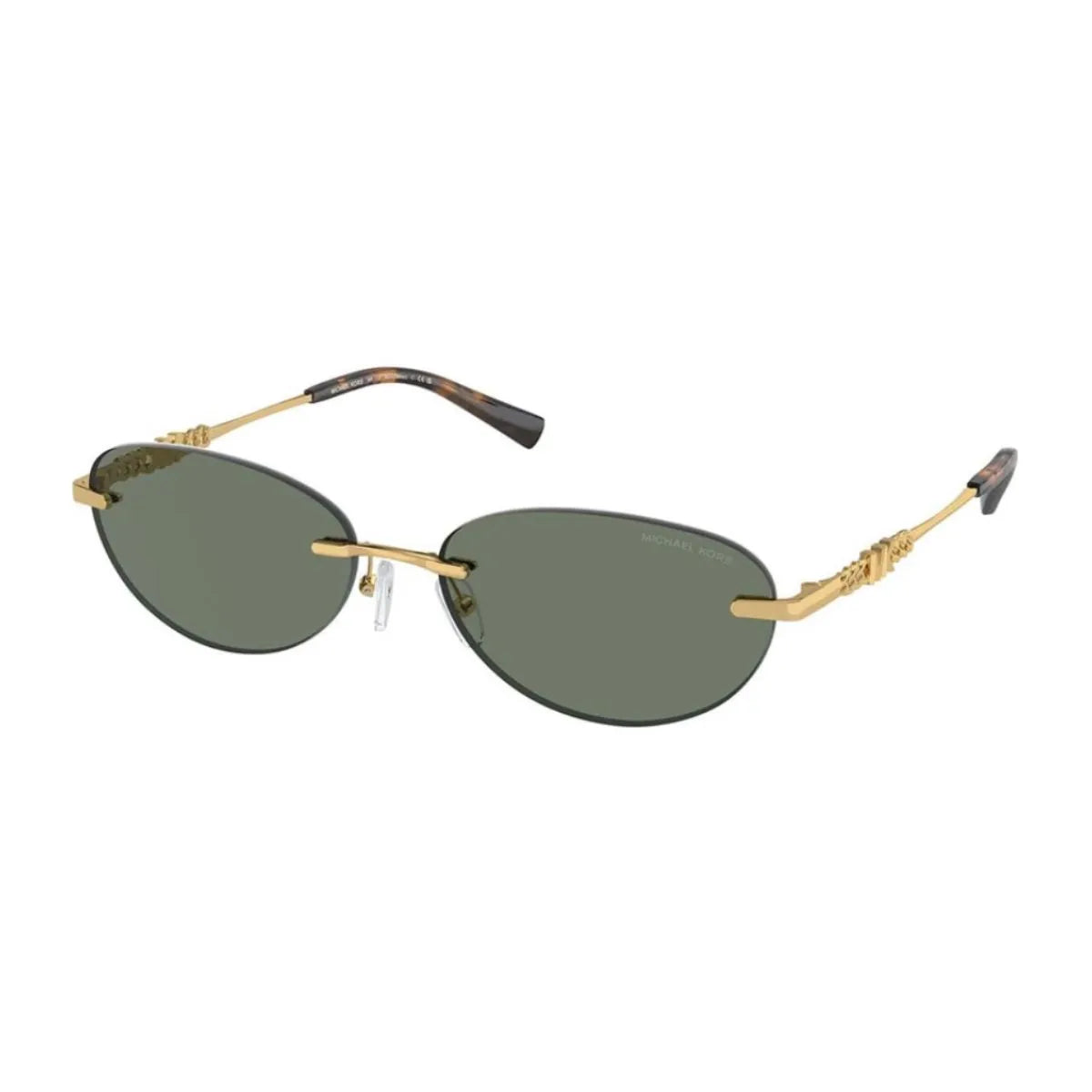 stylish Michael Kors rimless shades MK 1151 18963H with havana and gold temples at Optorium