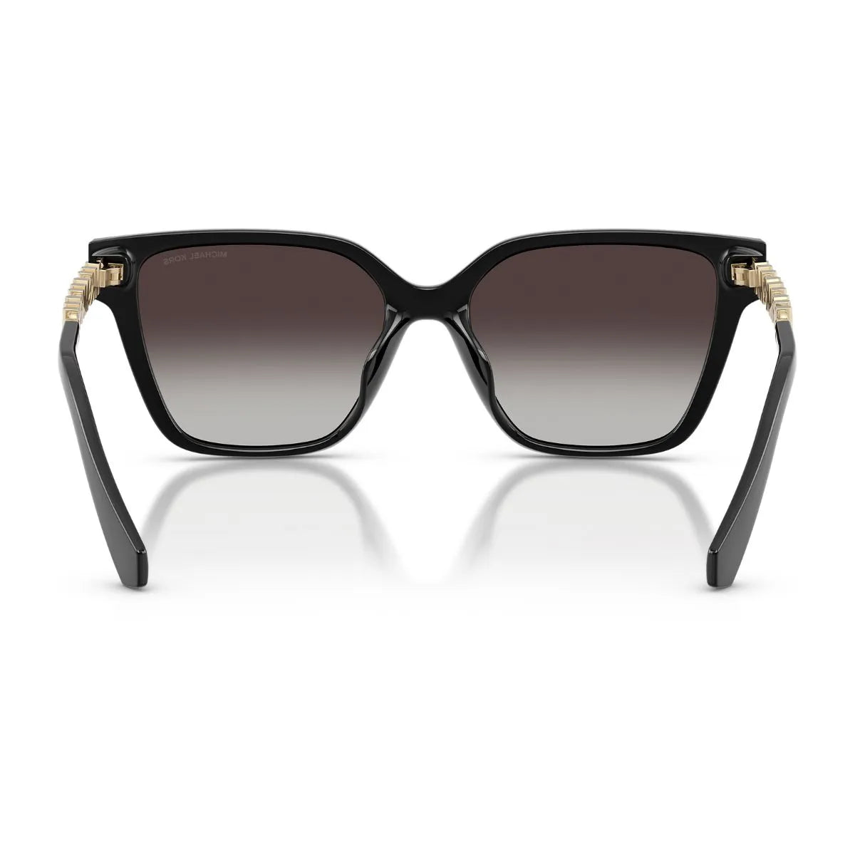 Michael Kors square sunglasses MK 2263U 30058G with gold and black temples at Optorium