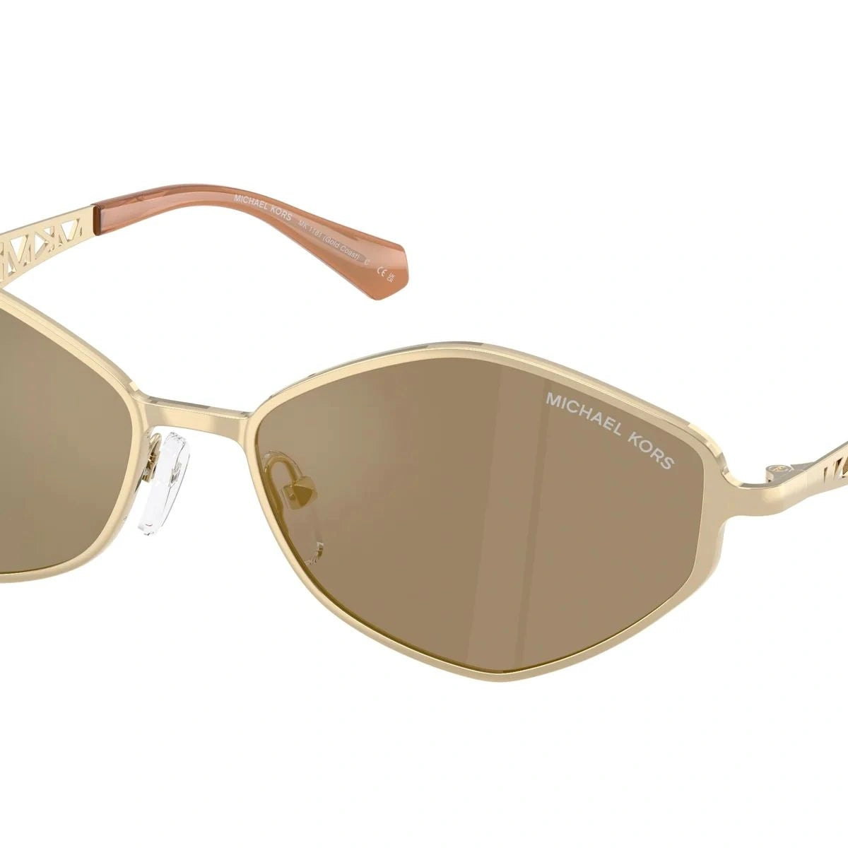 Michael Kors Women's Light Gold Full Frame Designer Sunglasses at Optorium