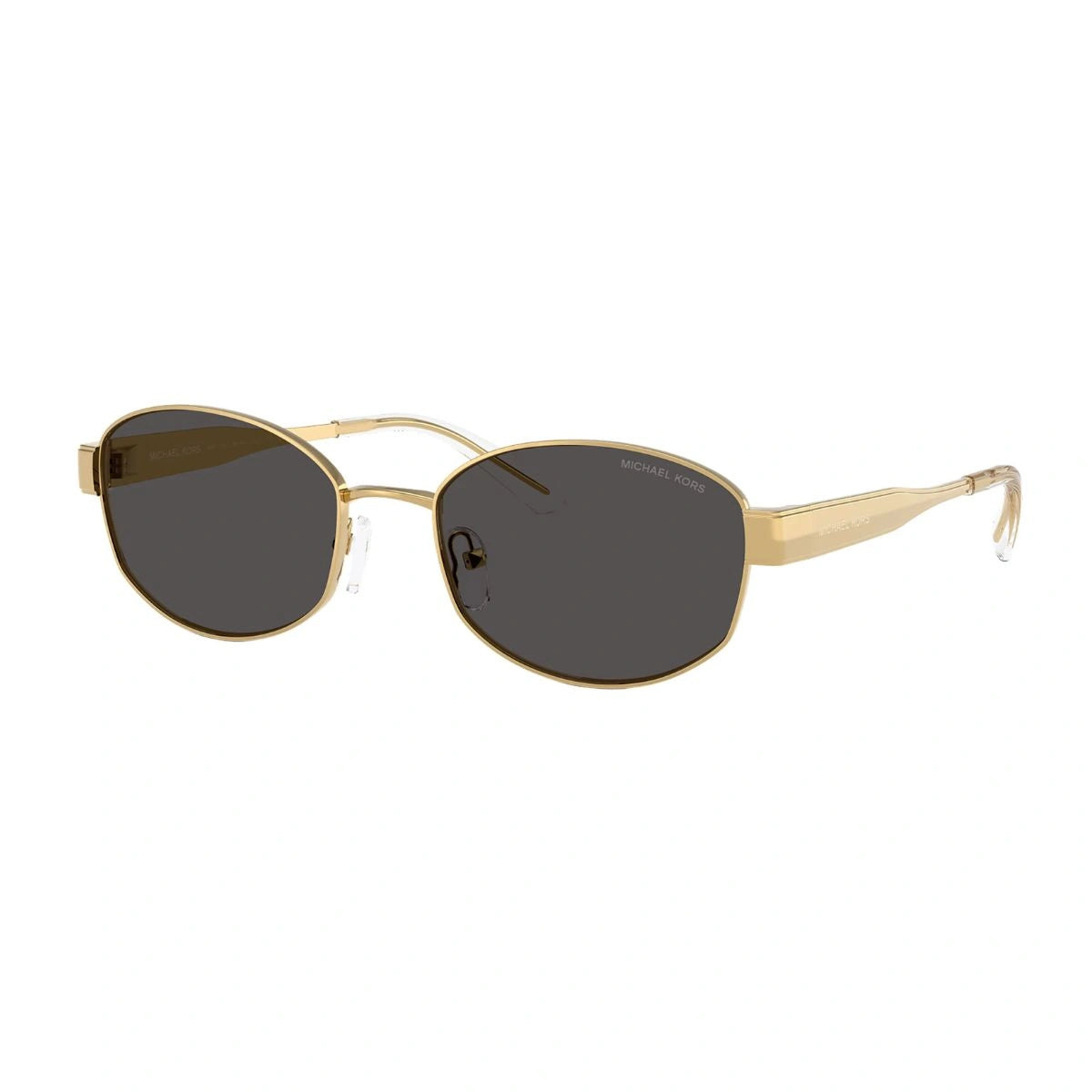 Premium Michael Kors MK1161 Oval Gold Sunglasses with Dark Grey Lenses