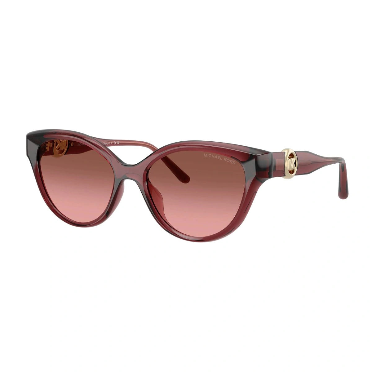 Michael Kors MK2271U luxury women's cat-eye sunglasses with rose gradient lenses