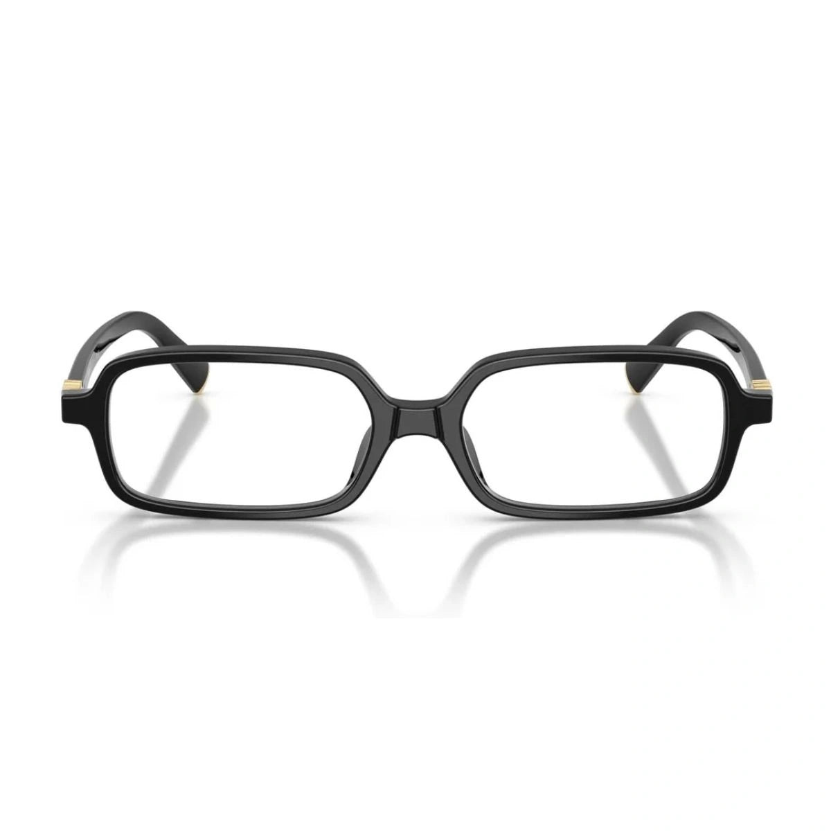 Miu Miu Women's VMU 01Y 16K-101 Black Rectangle Optical Frame Front View