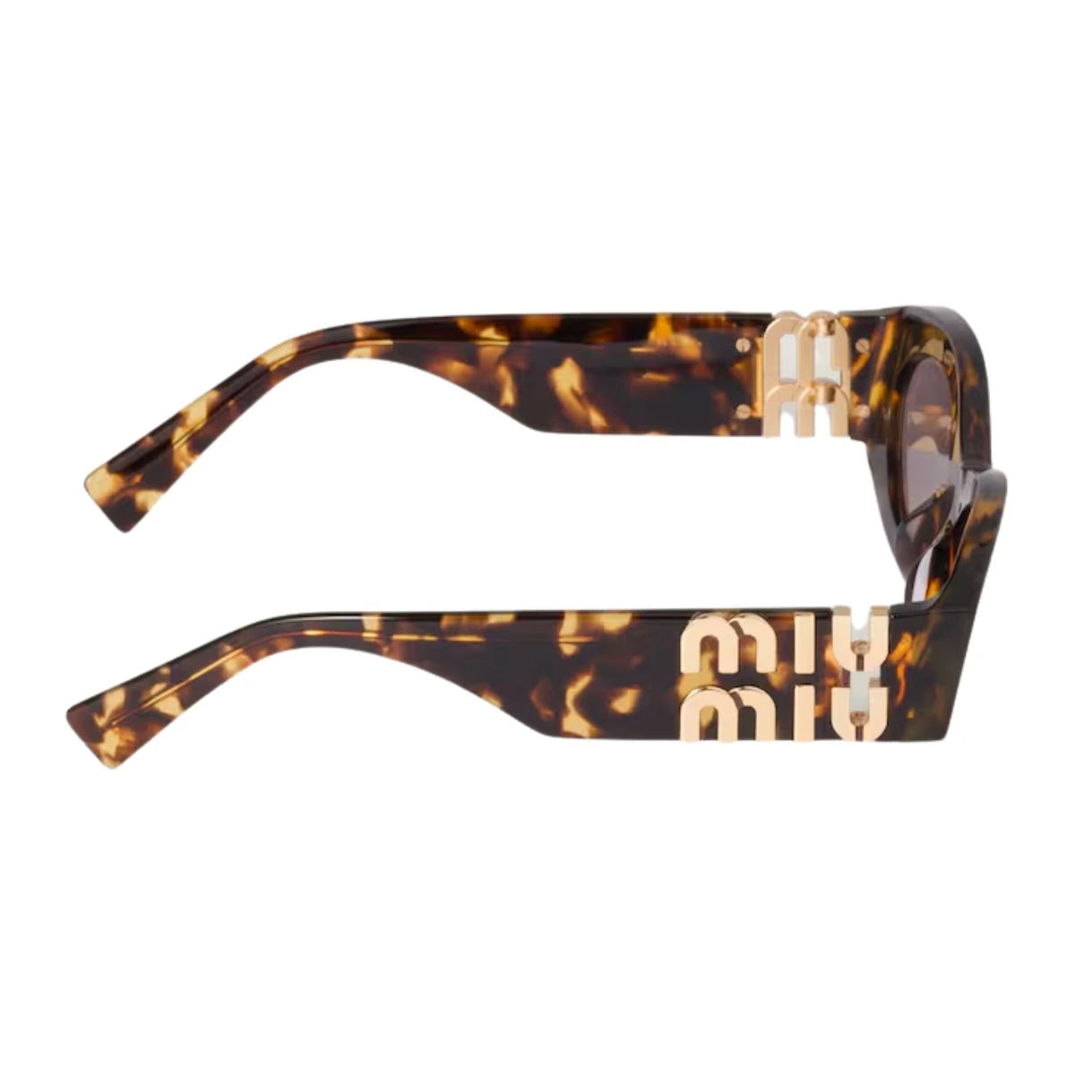 Miu Miu women shades SMU 11W 14L-20Ipurple lenses with thick temples logo hinge