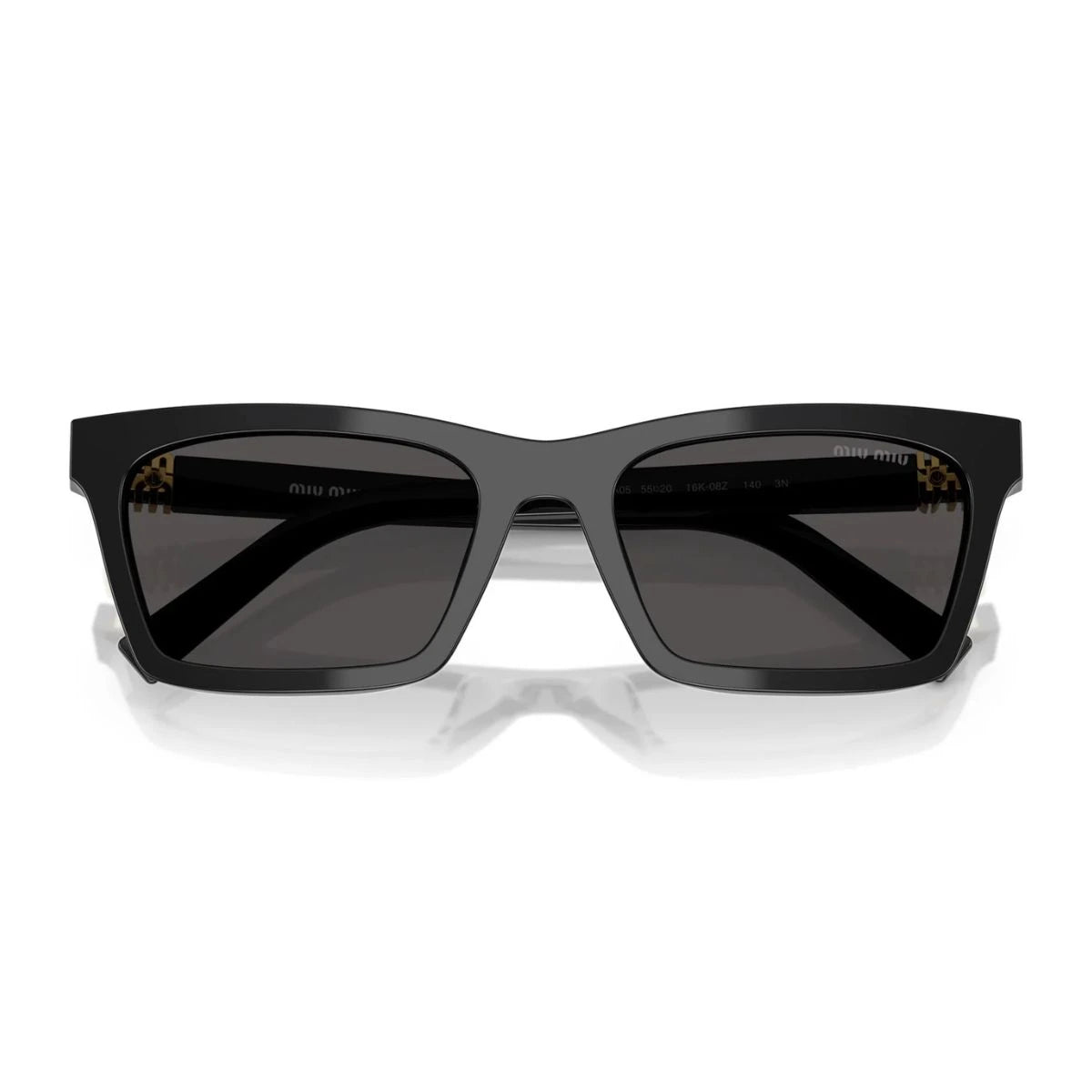 Miu Miu full frame sunglasses SMU A05 16K-08Z women stylish black shades at Optorium