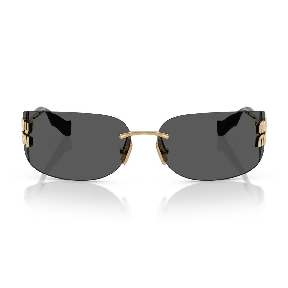 Miu Miu A51S 5AK-5S0 Gold Rimless Rectangle Sunglasses for Women