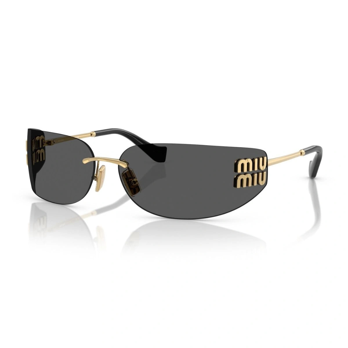Authentic Miu Miu A51S 5AK-5S0 Gold Designer Rimless Sunglasses Online