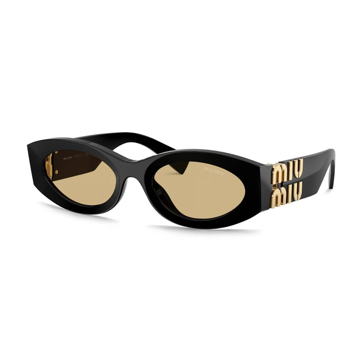 Unisex Miu Miu shades signature temple logo detail close