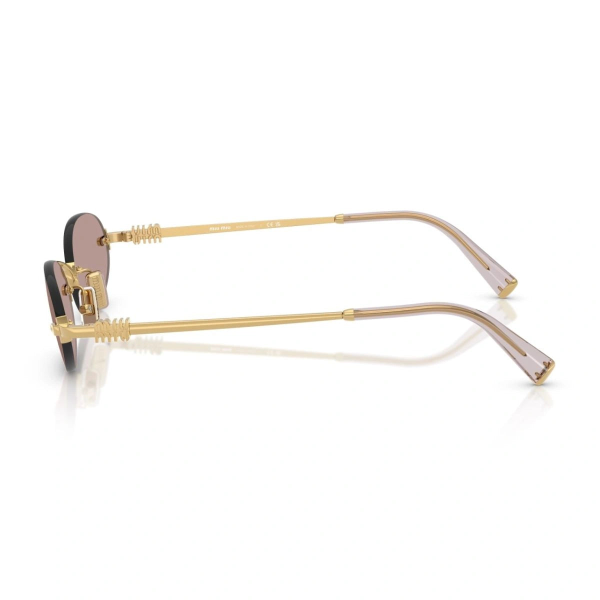 Miu Miu oval UV protection sunglasses with pink lenses