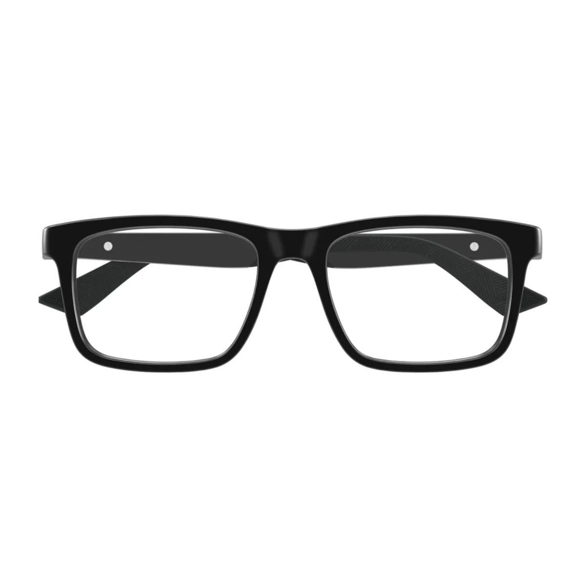 Mont Blanc MB0434O 001 black full-frame rectangle eyewear at Optorium