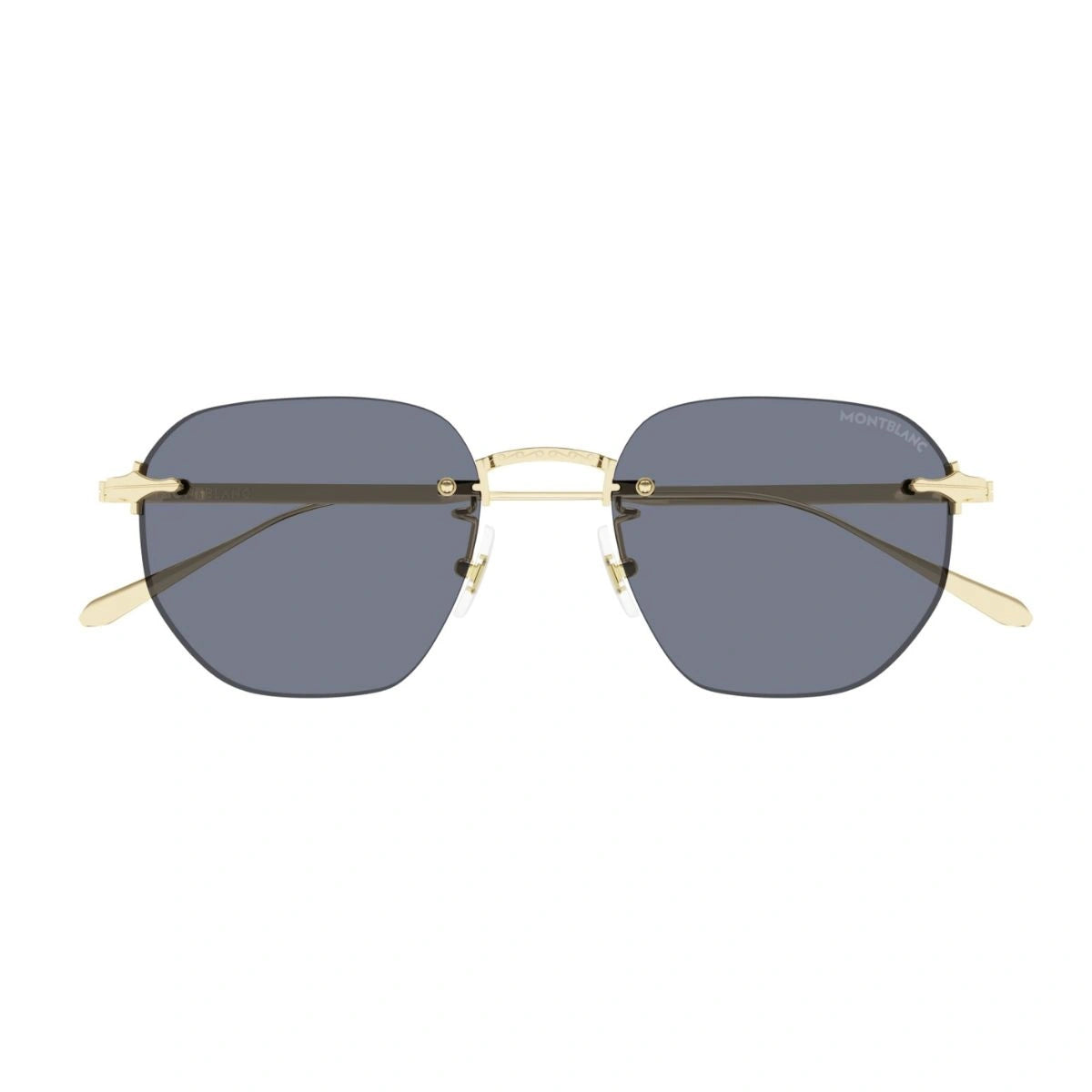 Montblanc MB0405S men’s rimless grey luxury sunglasses
