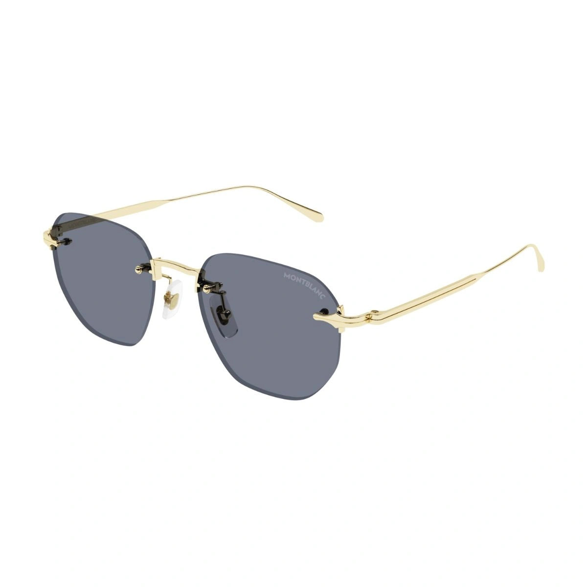 Gold-tone Montblanc sunglasses with grey UV400 lenses
