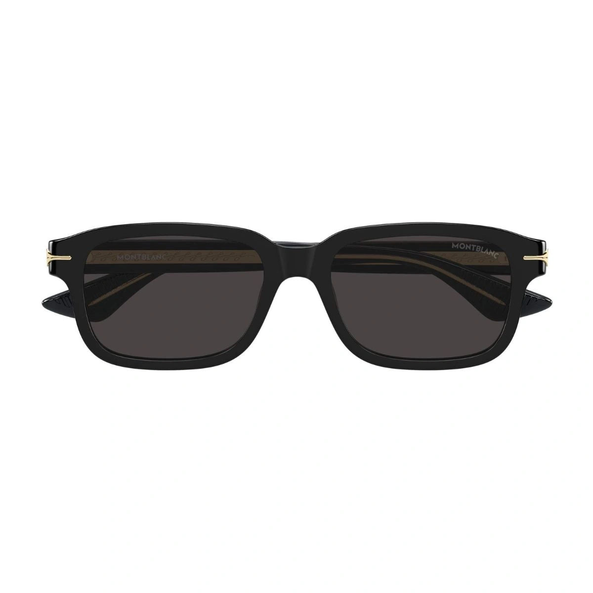 Montblanc MB0436S black acetate sunglasses with grey lenses