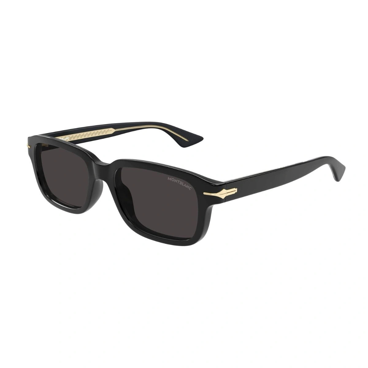 Premium men’s Montblanc eyewear featuring gold nib temples