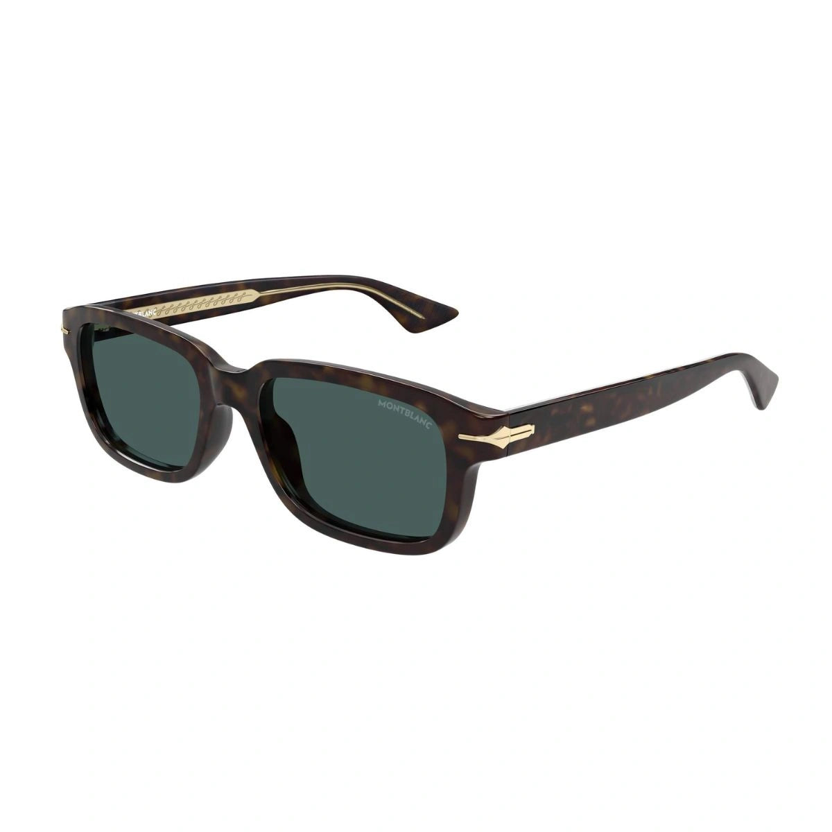 Luxury Montblanc men eyewear in dark Havana acetate
