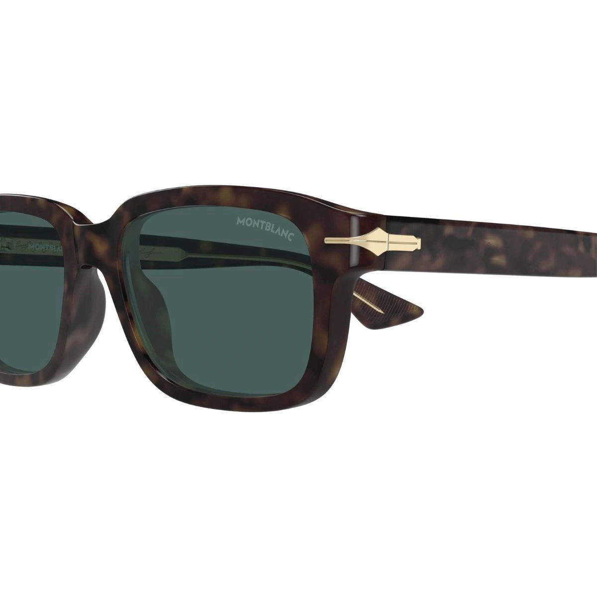 Montblanc designer sunglasses with signature gold temples