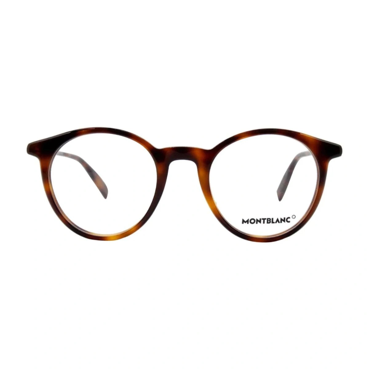 Montblanc MB0009O 002 Havana round acetate spectacles for men and women