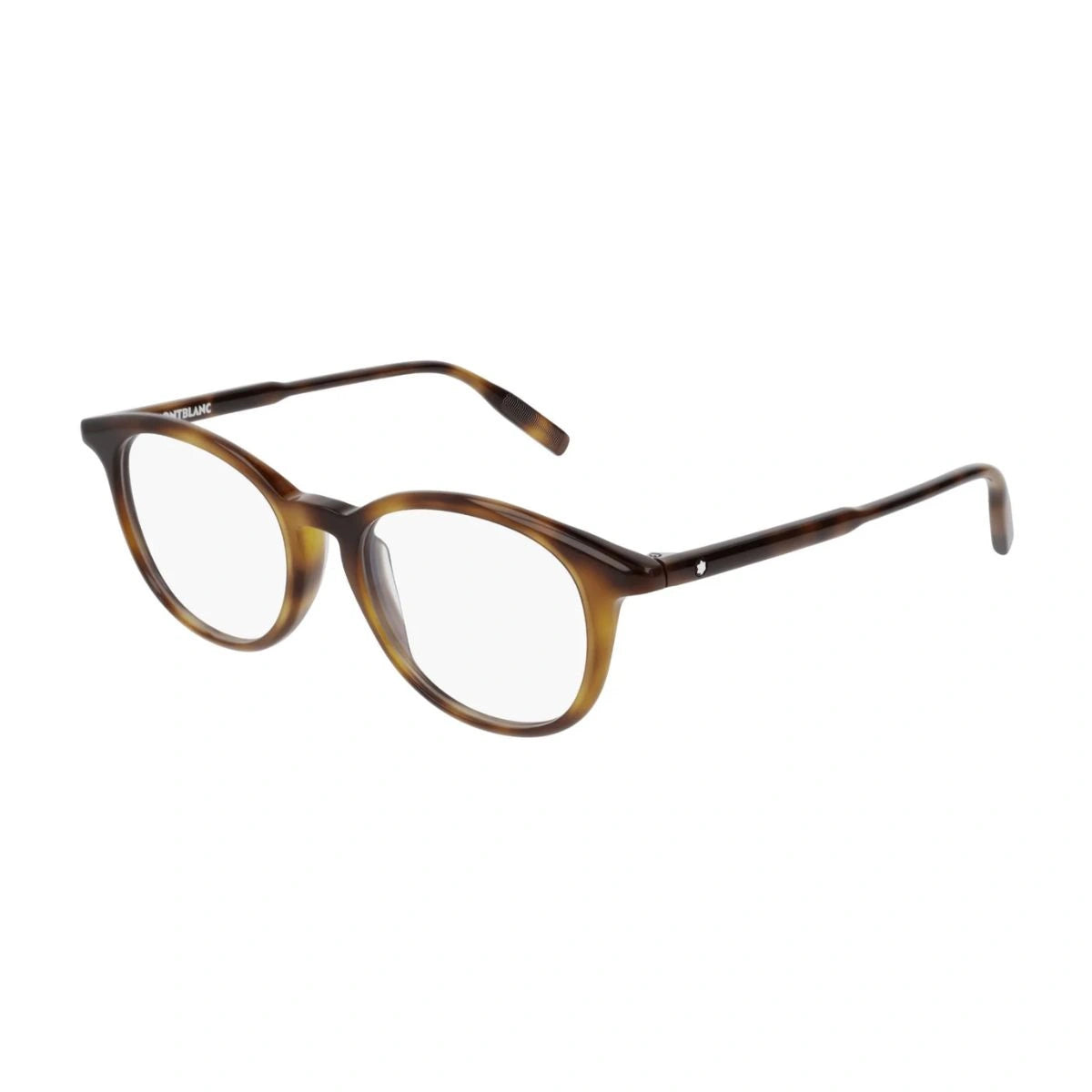 Montblanc luxury Havana optical frame with signature white star emblem