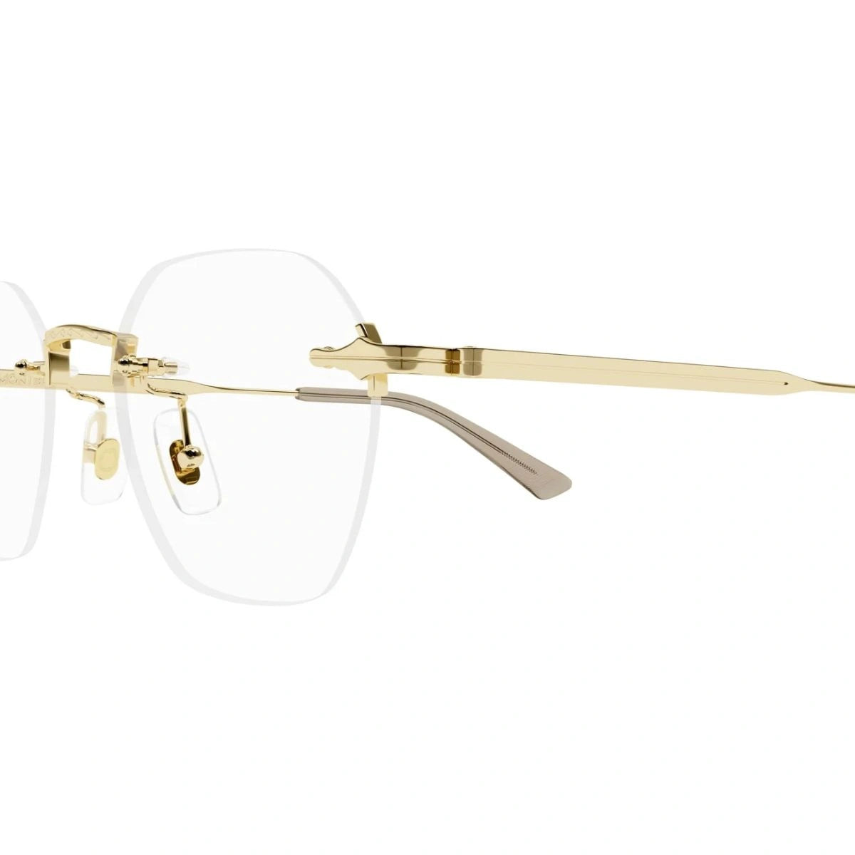 Stylish Montblanc MB0403O 001 rimless optical eyewear at Optorium