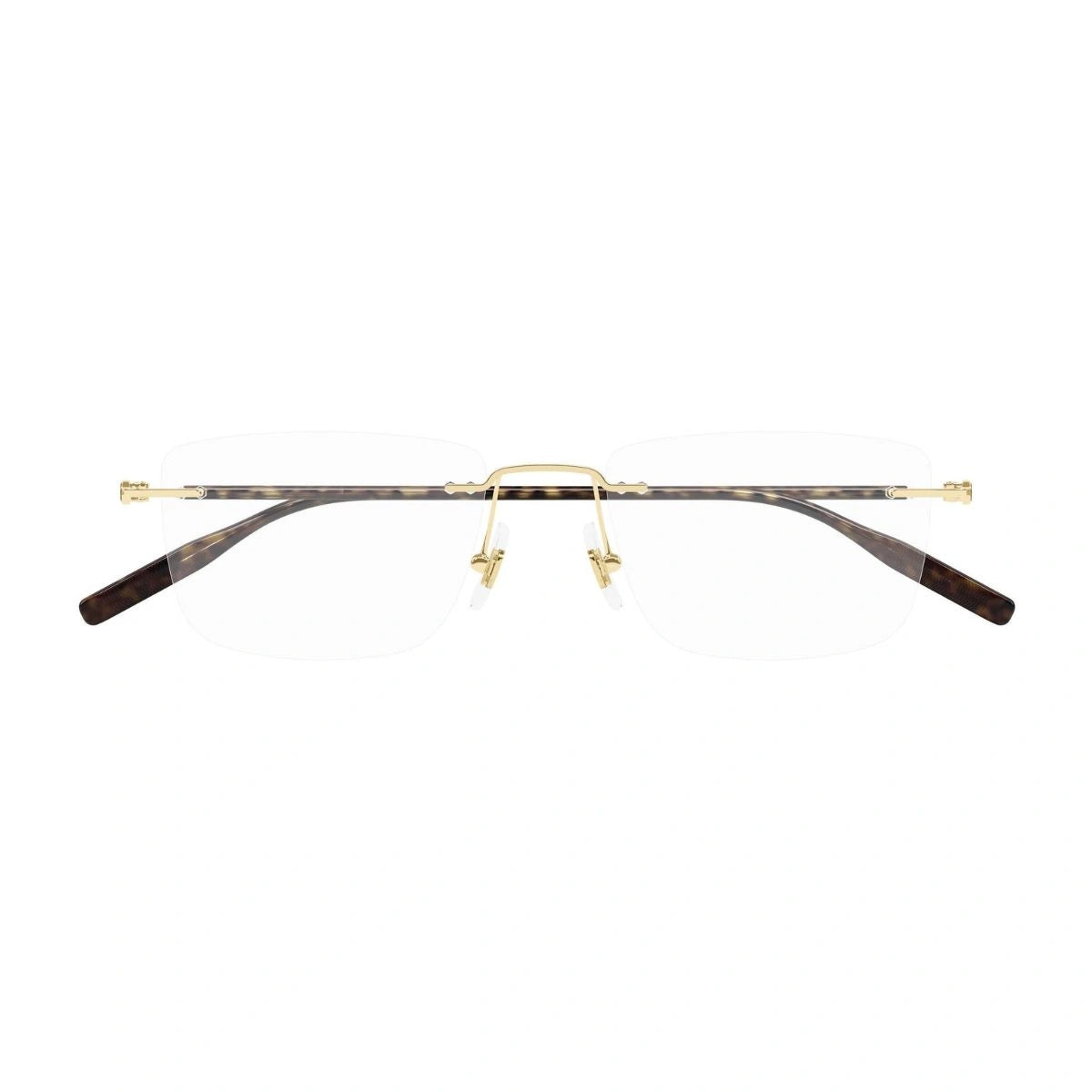 Authentic Montblanc MB0431O 003 rimless square gold optical eyeglasses unisex