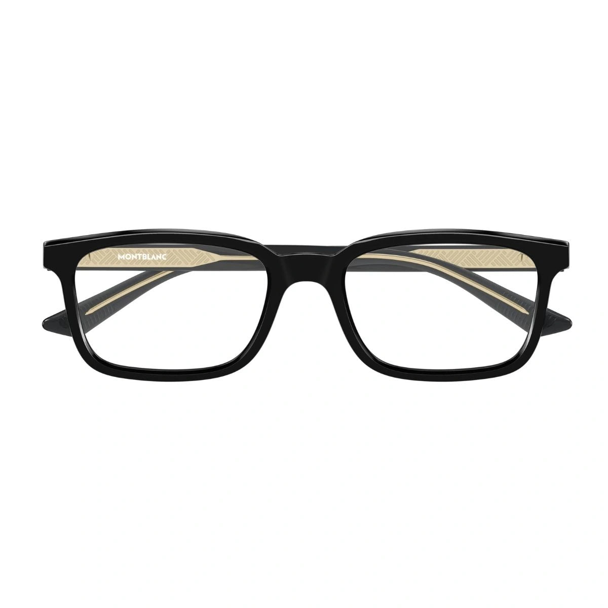 Elegant MB0458OL 001 black optical frames with Montblanc branding