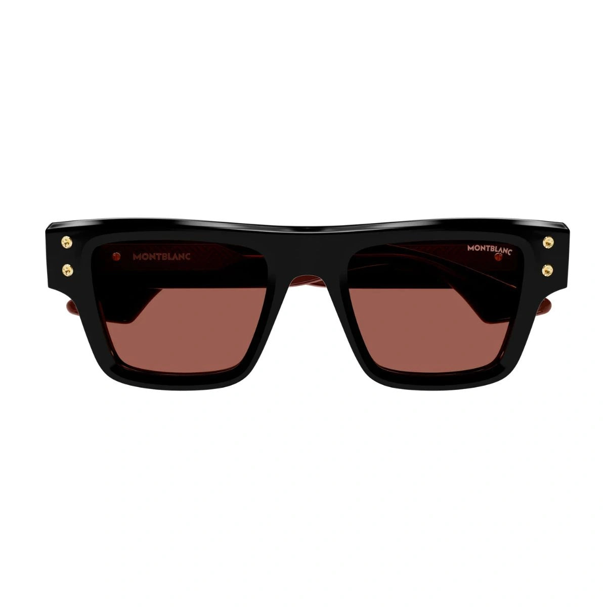 Upgrading Montblanc MB0253S 008 black rectangular sunglasses with brown lenses