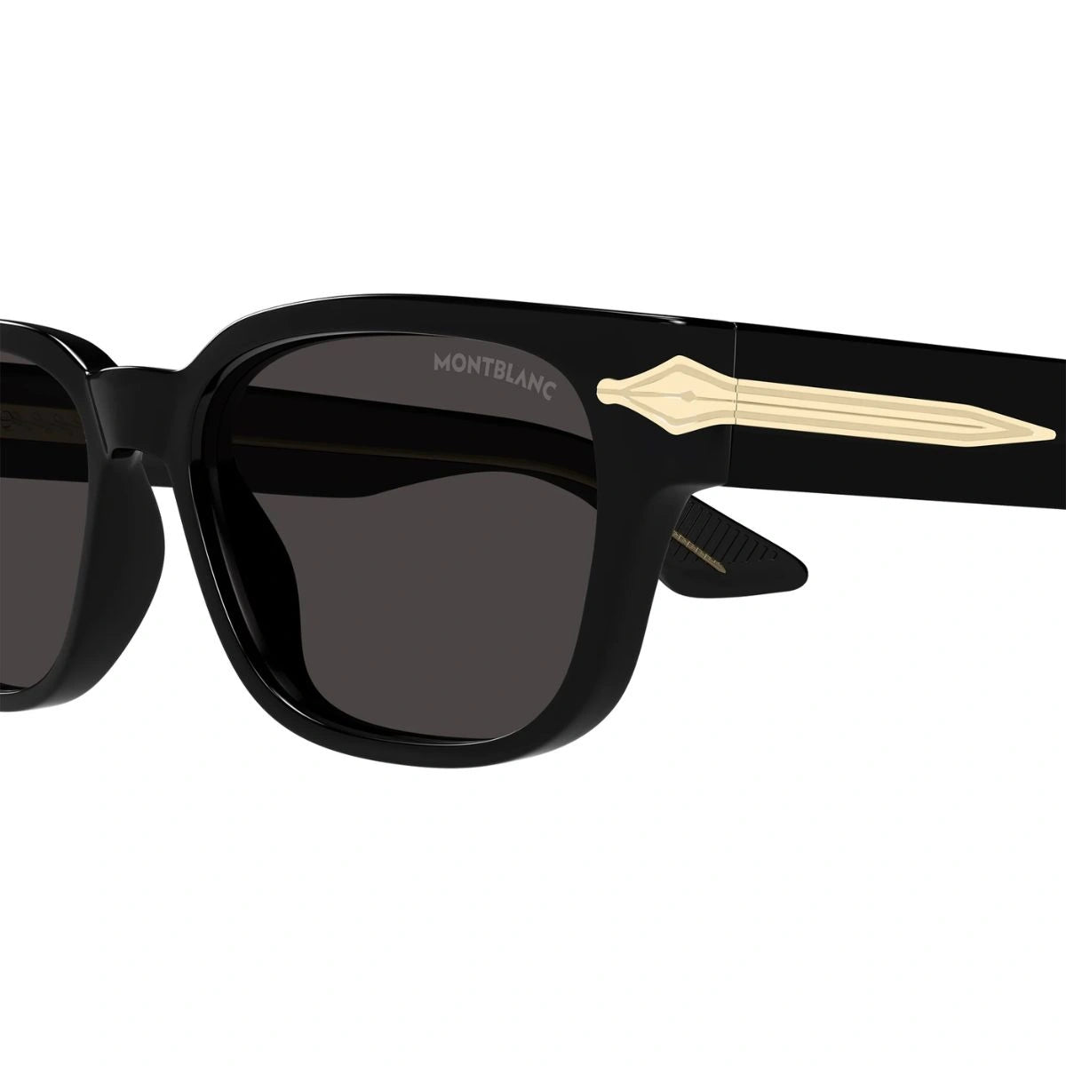 Black Montblanc MB0479S 001 sunglasses with grey UV-protection lenses