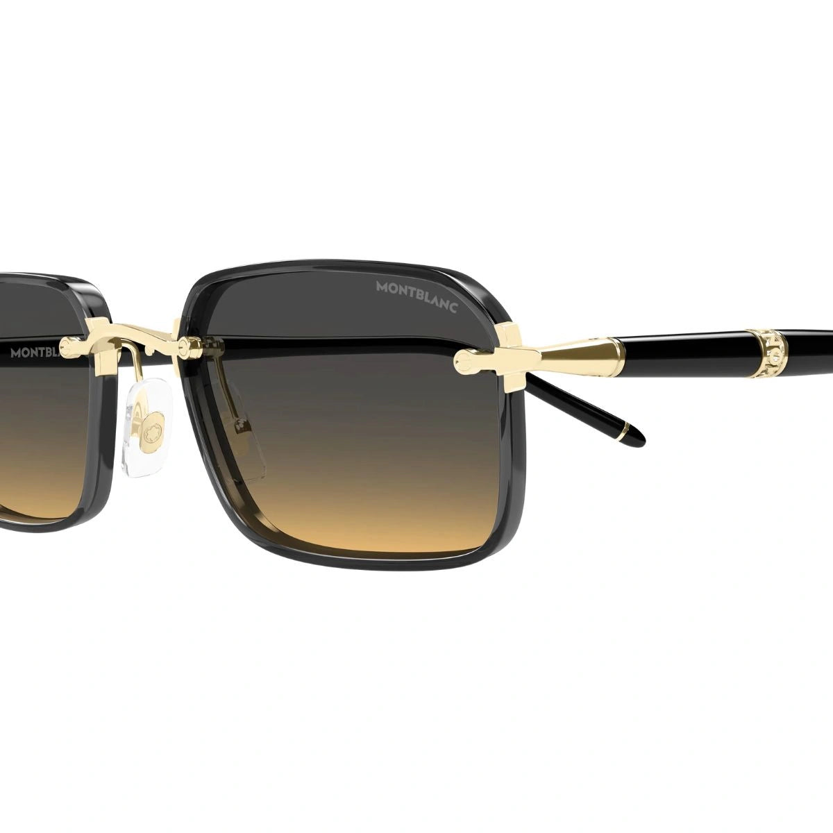 Montblanc MB0483S 002 full-rim eyewear with grey-brown gradient lenses