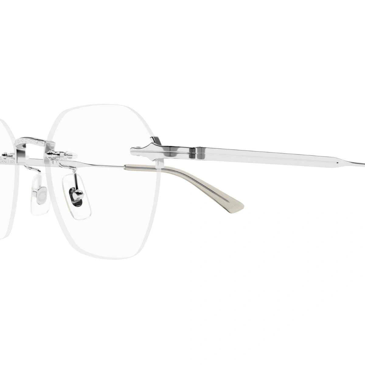 Premium Montblanc MB0403O silver optical frame with nose pads