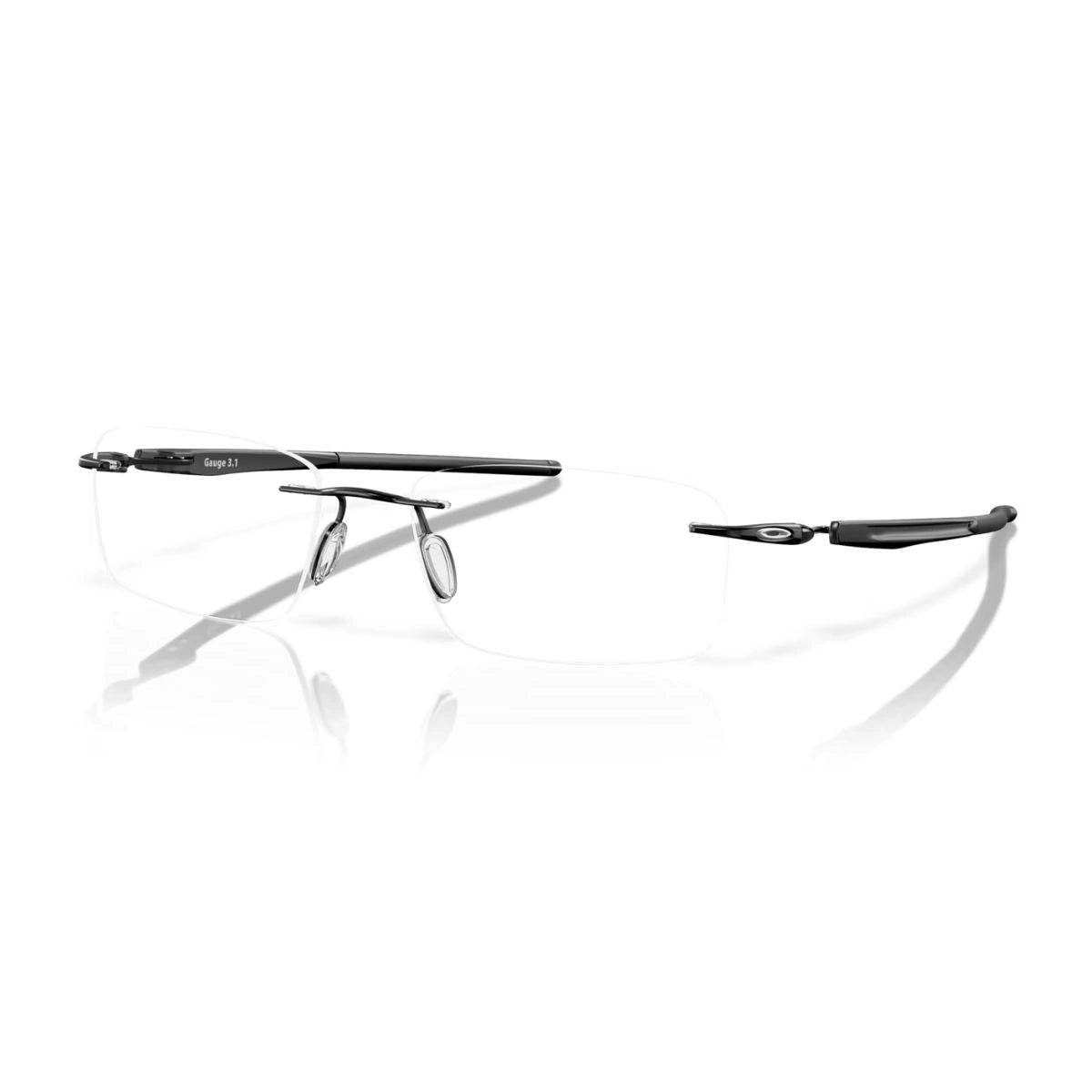 Authentic Oakley Gauge 3.1 Matte Black Rimless Titanium Optical Frame for Men