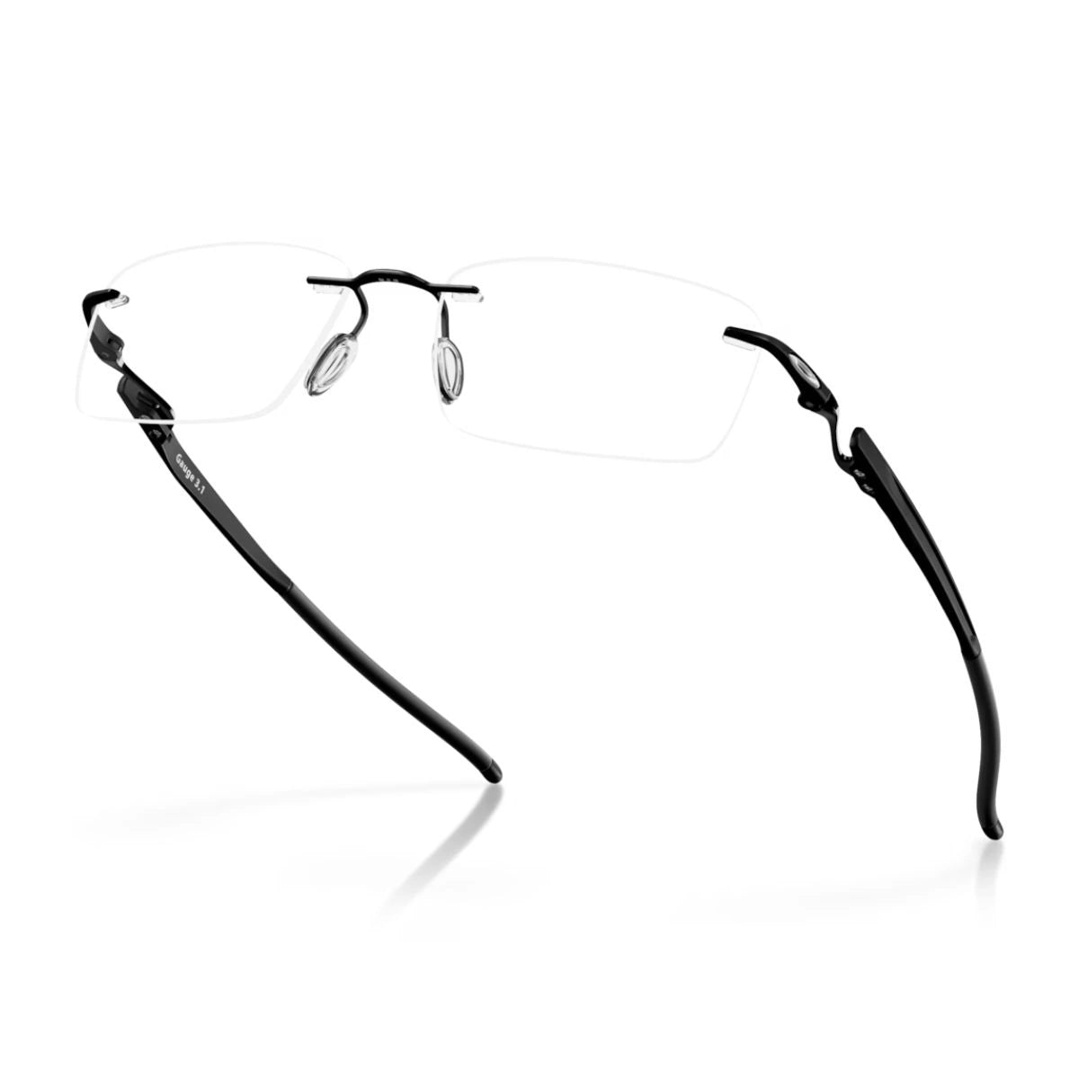 Premium Oakley Gauge 3.1 Rimless Optical Glasses Matte Black Titanium Frame