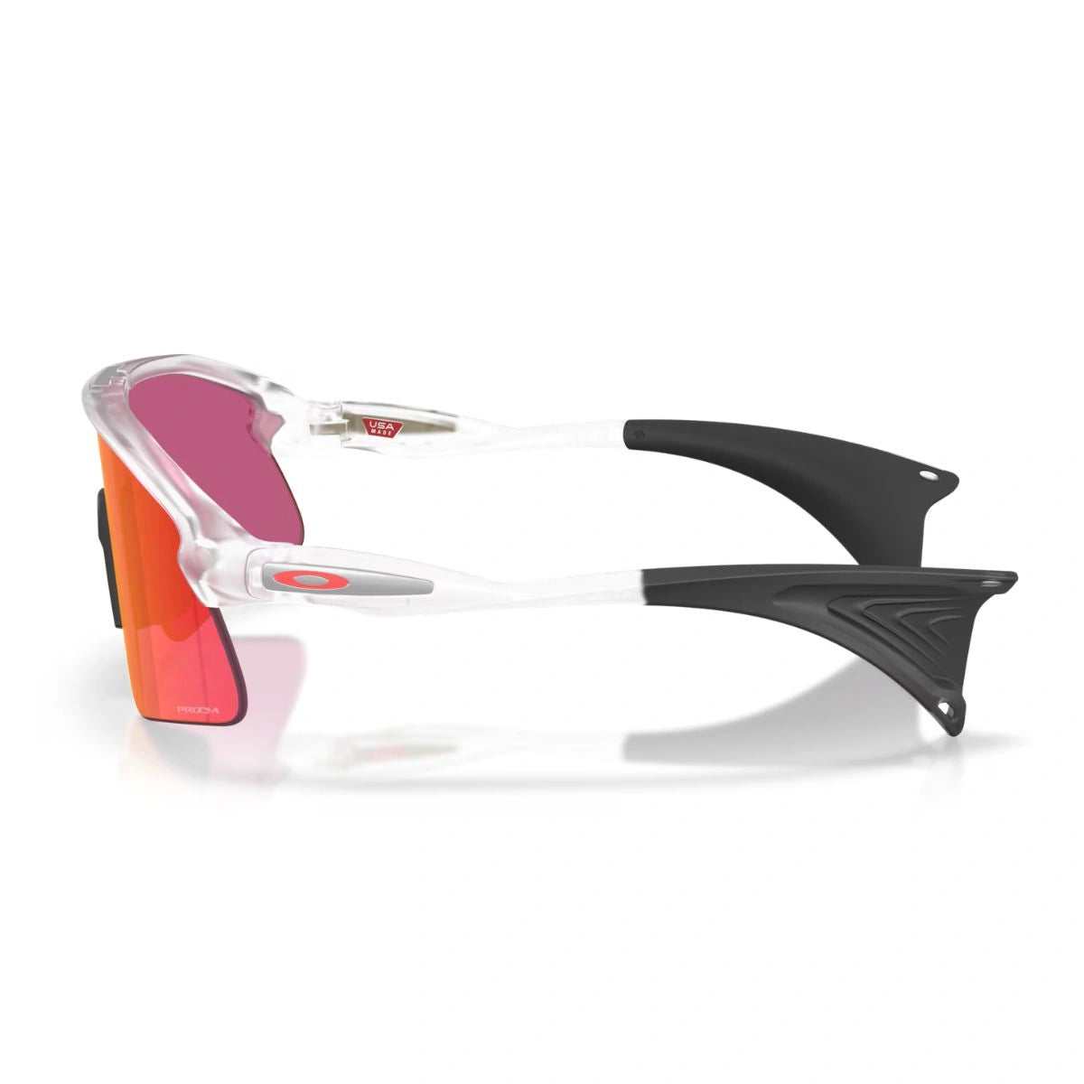 Athletic Oakley OO9517-1039 rectangular sports eyewear with secure grip