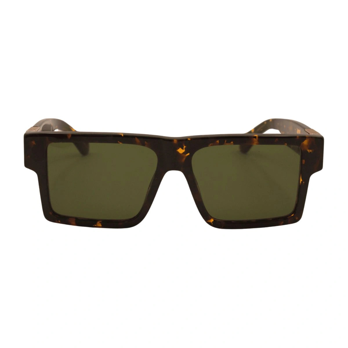 Off-White Henderson OW1057 6055 Havana square sunglasses with green UV lenses