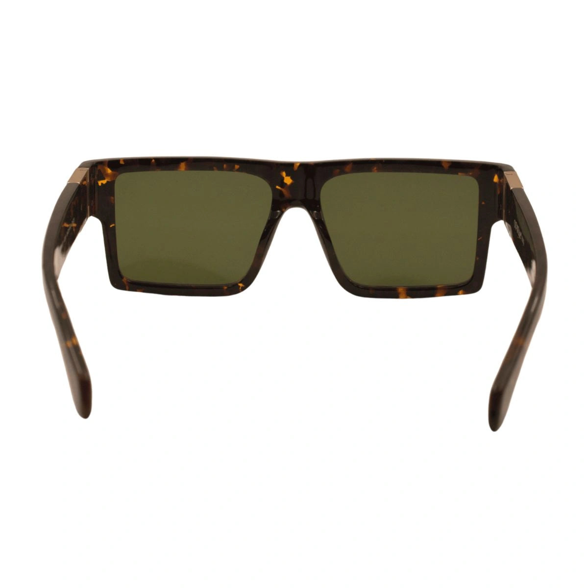 Designer Henderson sunglasses with green UV lenses by Off-White, Havana frame