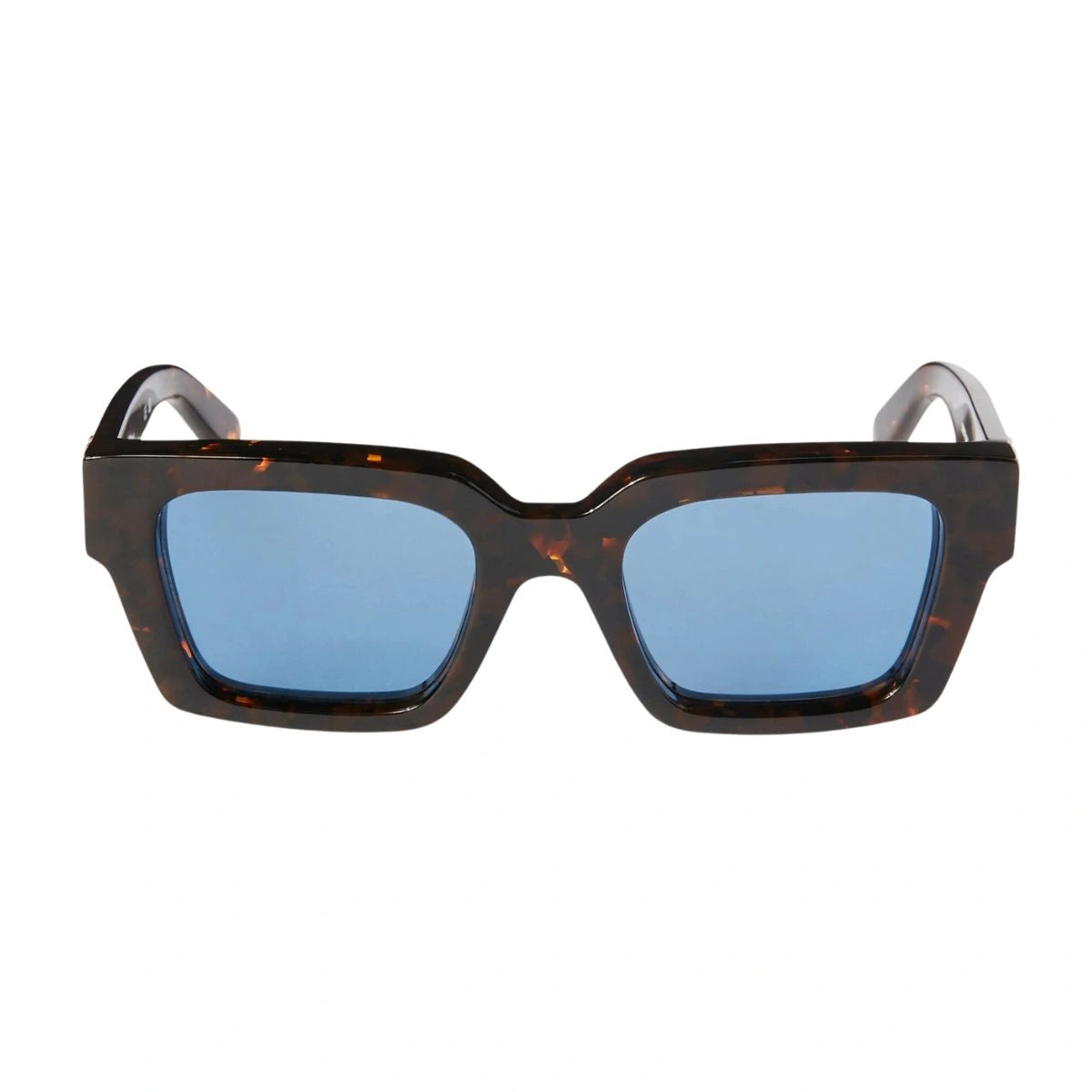Off-White OW1022 2507 Virgil Dark Havana sunglasses with blue lenses