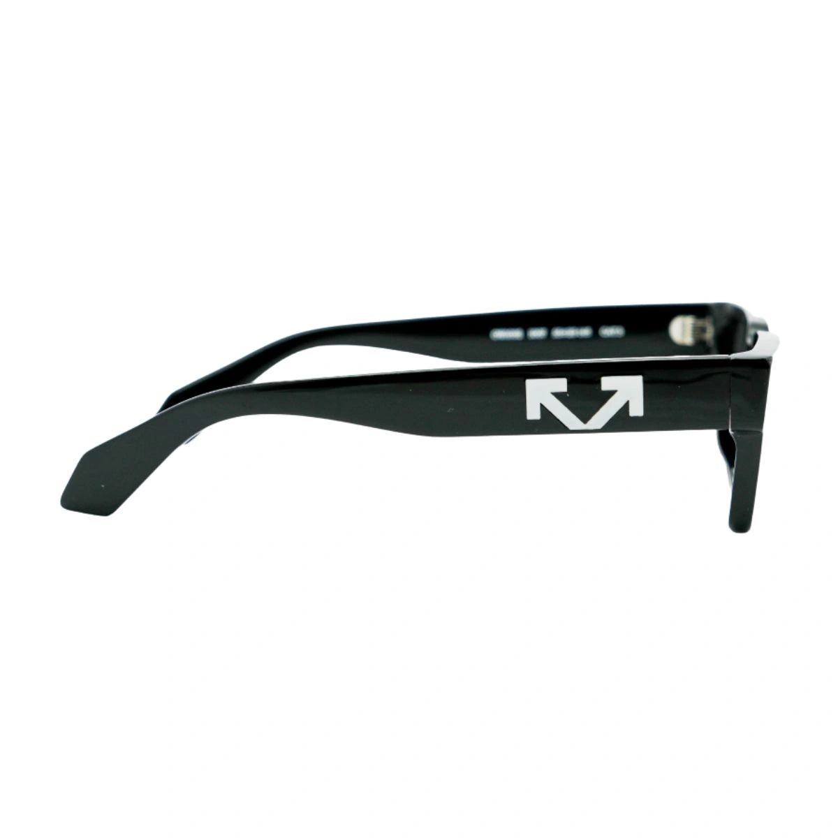Off-White black acetate rectangular sunglasses with dark grey UV lenses
