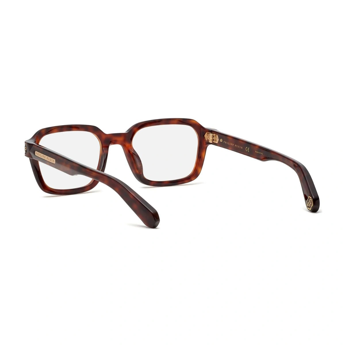 Havana square PHILIPP PLEIN Brave Shades unisex optical frame rear view