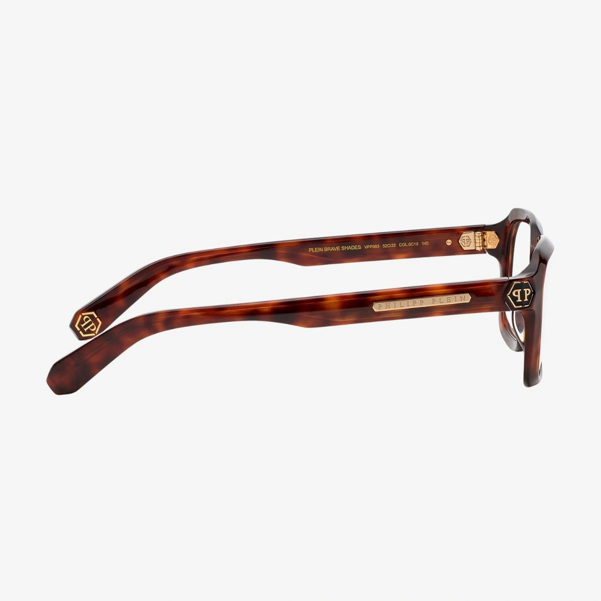 Luxury PHILIPP PLEIN VPP083 0C10 eyeglasses with branded temples