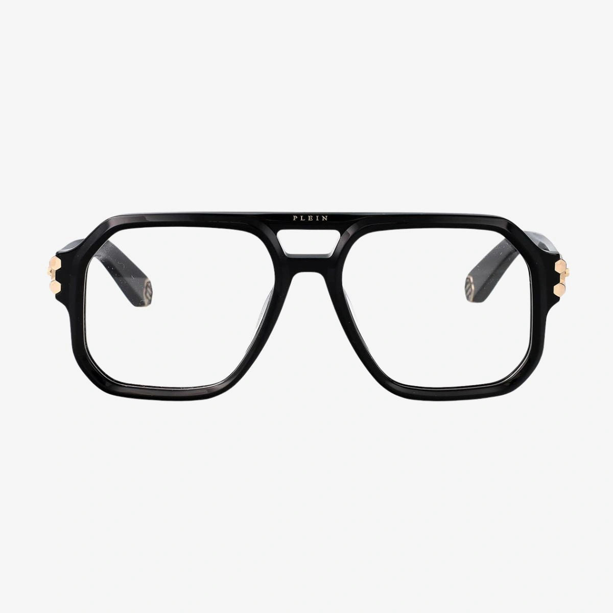PHILIPP PLEIN Icon VPP148 0700 Unisex Black Square Eyeglasses Front View