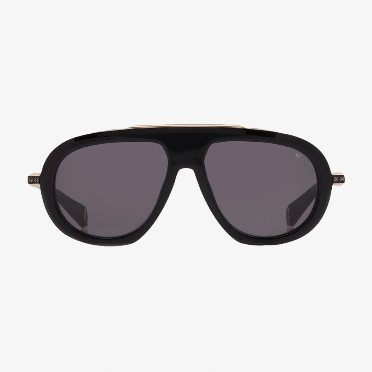 PHILIPP PLEIN Legacy SPP151 0700 Black Gold Aviator Sunglasses for Men